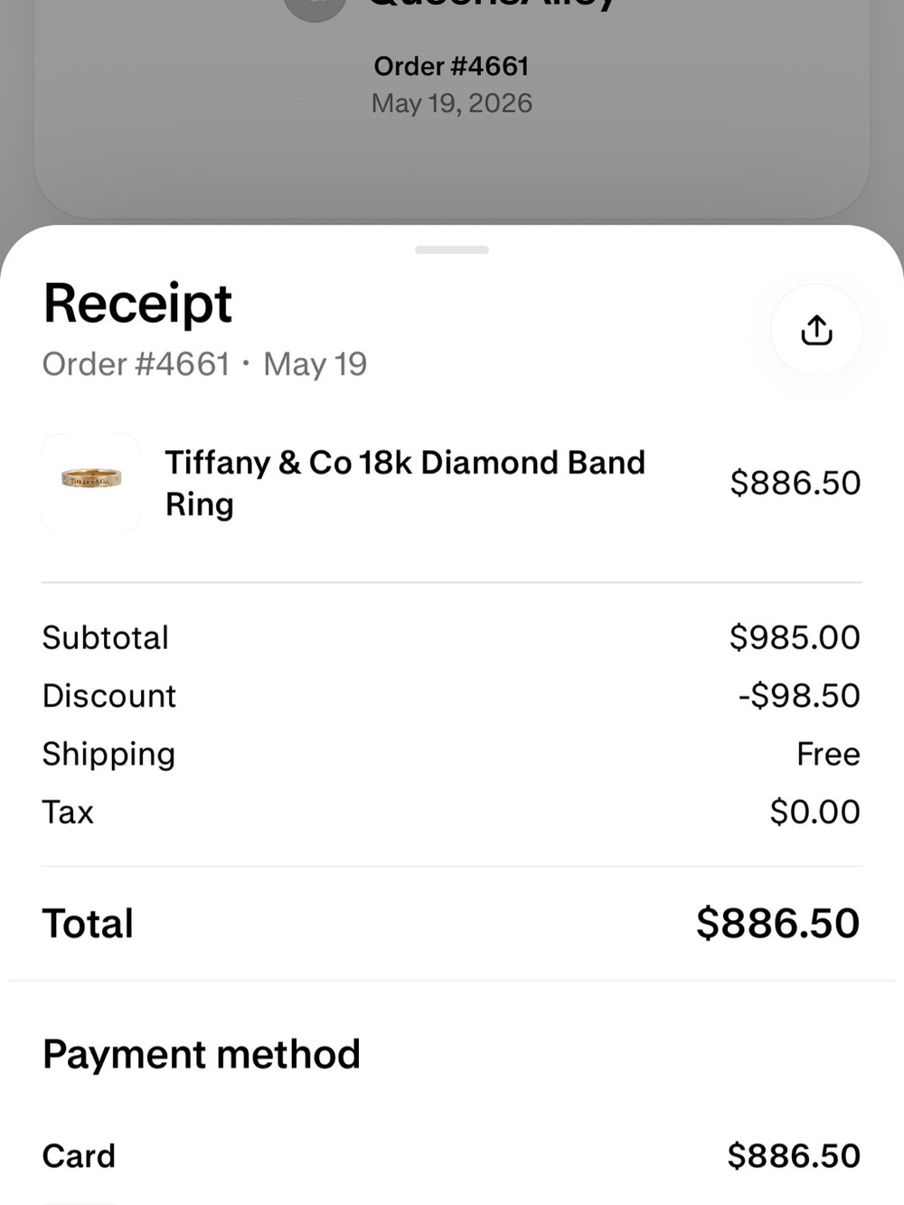 Tiffany & Co. 18k Yellow Gold Diamond Ring - Picture 10 of 10
